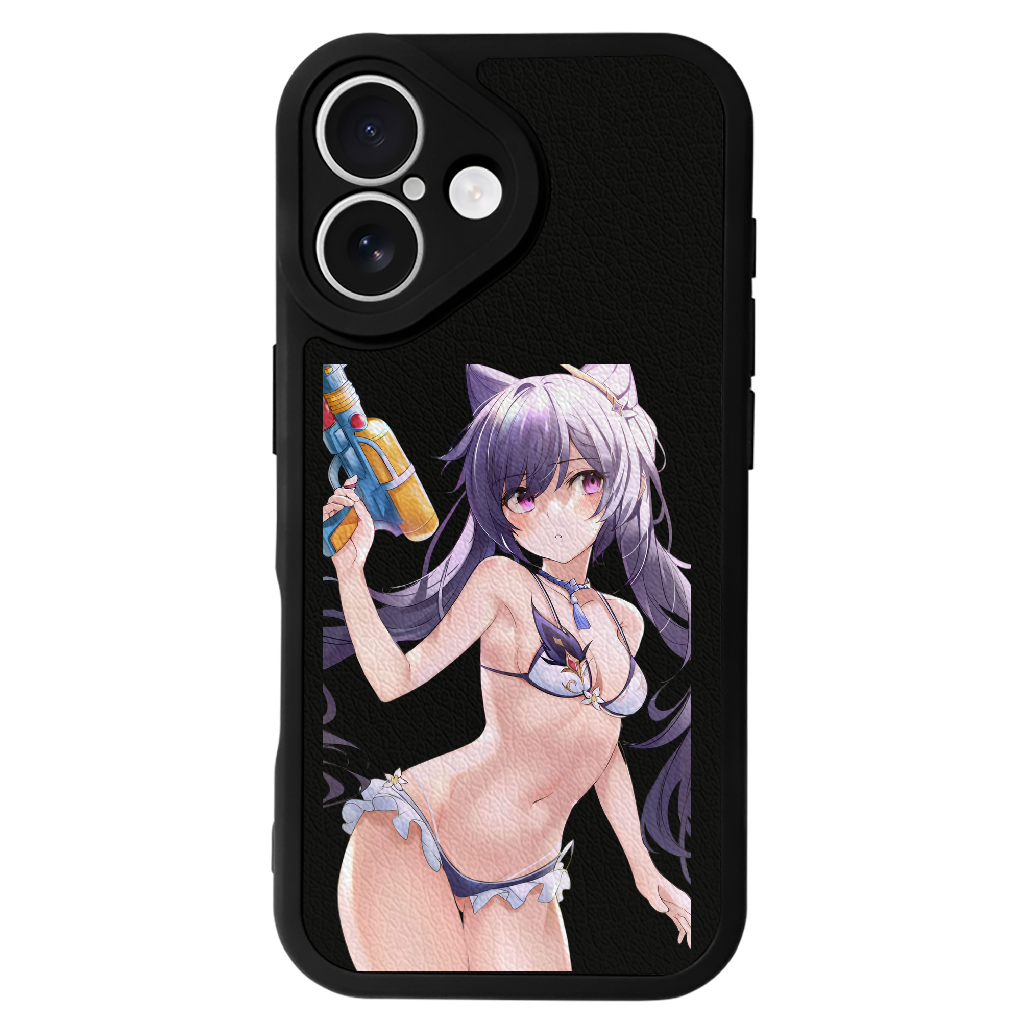 げんし神 刻晴 こくせい genshin Kokusei 【iPhone 16シリーズ対応】シリコンスマホケース（レザー調） 材質：シリコン